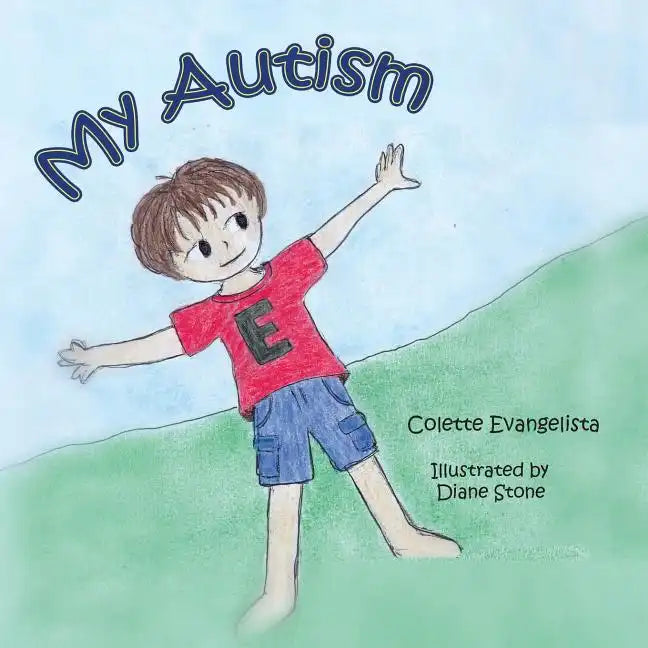 Autism paperback with illustrated child in red shirt and blue pants reaching upward