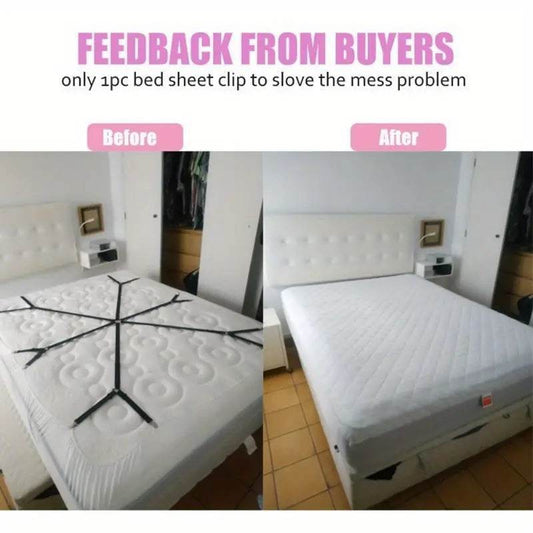 Non-Slip Bed Sheet Grippers With 12 Adjustable Elastic Clips for Mattress