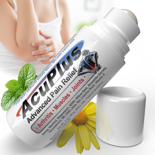 AcuPlus 3 oz. Pain Relief Roll-On – Fast-Acting, Hands-Free Application AcuPlus Pain Relief