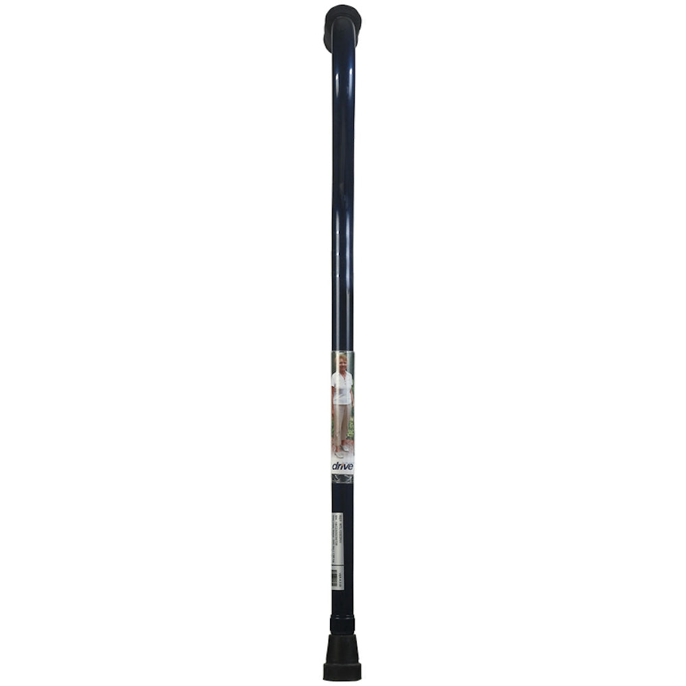 Drive offset cane with dark blue shaft, offset grip handle and black rubber tip