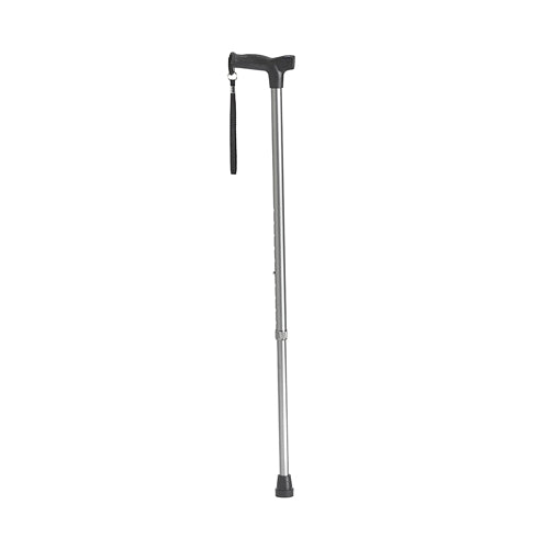 Graphite comfort-grip T-handle cane with black rubber tip