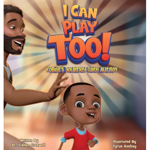 Hardcover book cover with colorful “I Can Play Too!” text and KoBee character illustration