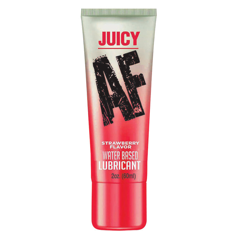 Juicy AF strawberry water based lubricant, 2oz (60ml) tube