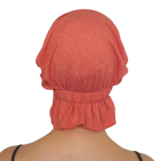 FRANCIS CHEMOBEANIE® coral knit beanie with gathered back band and short tail