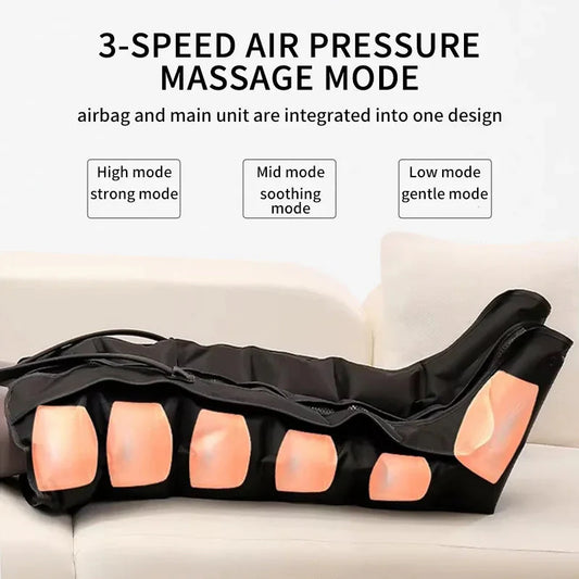 Electric Pneumatic Leg Massager for Thighs, Calves & Feet with Remote