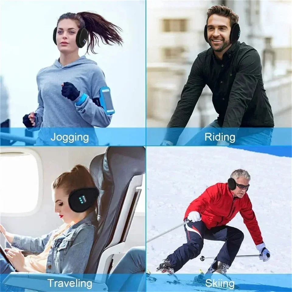 Wireless Ear muffs Bluetooth Headphones Earmuffs Winter Earplug Casual Cap Sports riding warmer Earmuff men women music Earphone Noventix