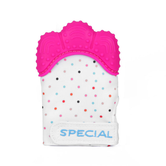 Teething Mitten, Wearable Mitt for Baby Self Soothing BPA Free Teething Pain Relief Toy for Left or Right hand