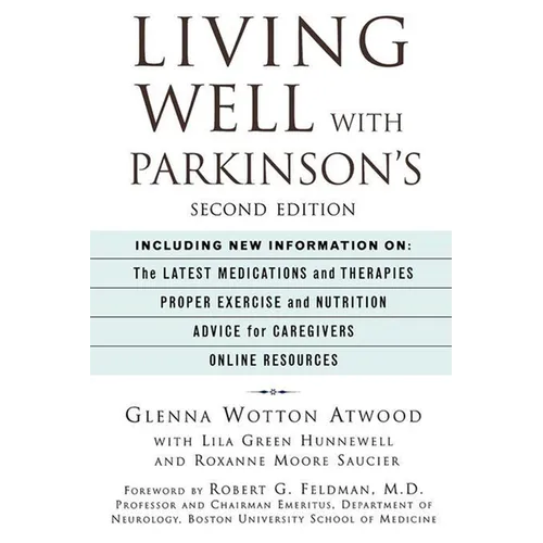 Paperback book cover, 'Living Well with Parkinson's' Second Edition
