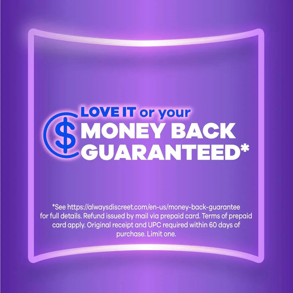 Money-back guarantee claim graphic for discreet light pads