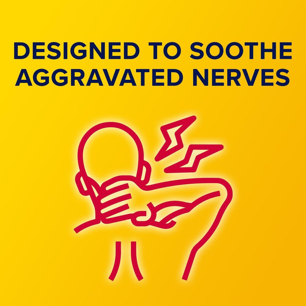 Designed to soothe aggravated nerves icon for lidocaine pain relief patch