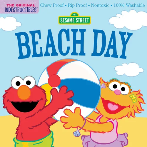 Sesame Street Beach Day chew-proof book cover with Elmo and beach ball