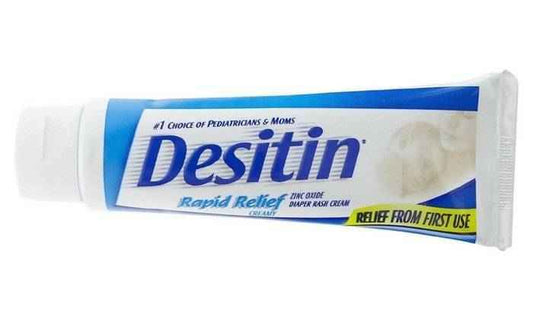 Desitin Rapid Relief zinc oxide diaper rash cream tube