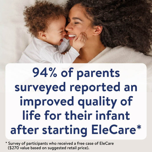 Marketing panel: “94% of parents surveyed reported an improved quality of life for their infant”