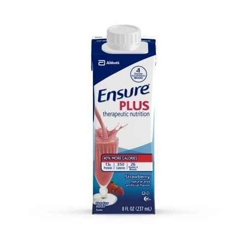 Ensure Plus strawberry therapeutic nutritional shake, 8 fl oz carton