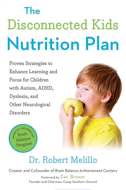 Kids nutrition plan paperback book cover with child holding an apple, title and author text