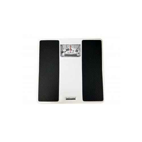 Mechanical floor scale with dark platforms and central dial label, 270 lb capacity