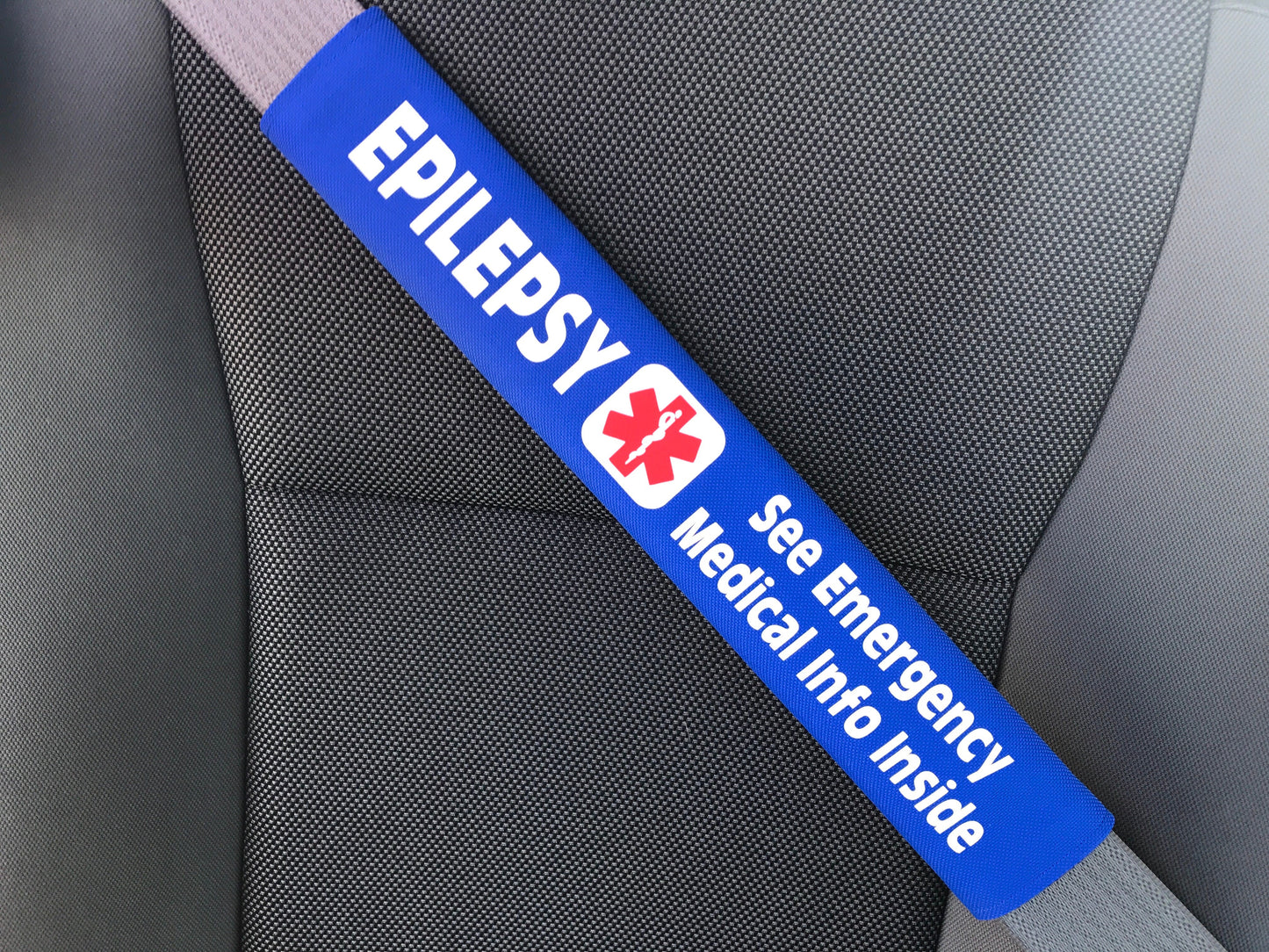 Epilepsy Medical Alert Seat Belt Cover - Window Decal Set