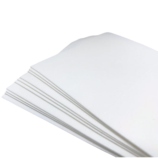 Laundry detergent sheets, white stack of dissolvable sheets