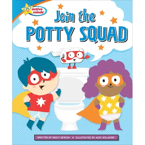 Library-bound children's potty training book with illustrated characters on cover