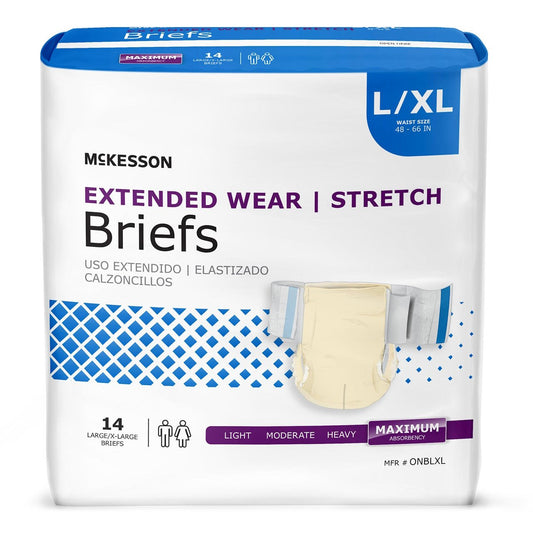 Extended Wear Stretch brief diapers, Large/XL, waist 48–66 in, 14 count pack