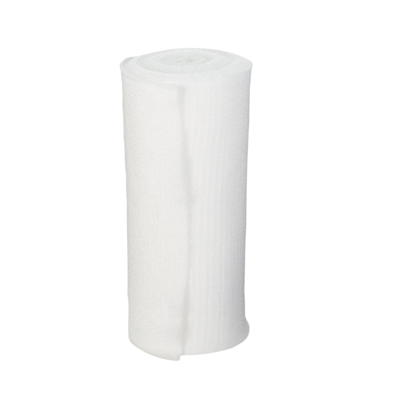 White conforming stretch gauze bandage roll, non-sterile
