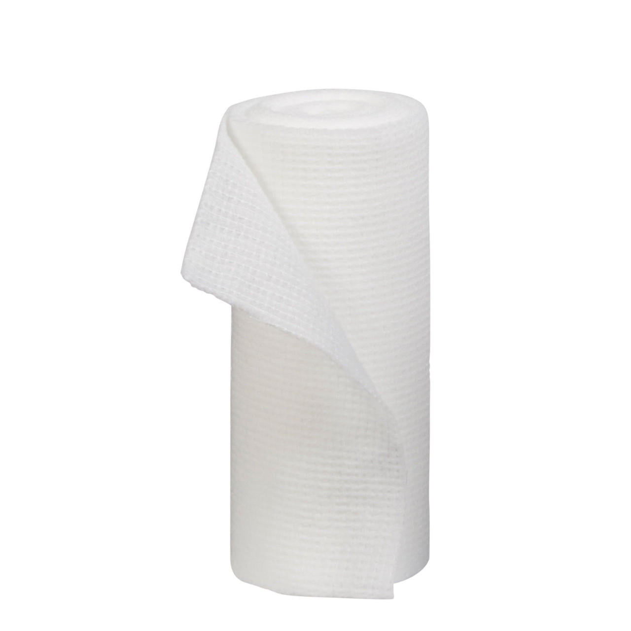 White conforming stretch gauze bandage roll, 4 in width, 4.1 yds length