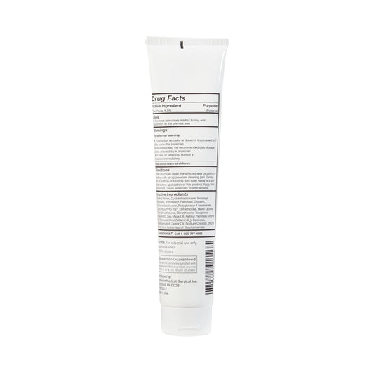 Skin protectant cream tube back label, 6 fl oz marking on white tube