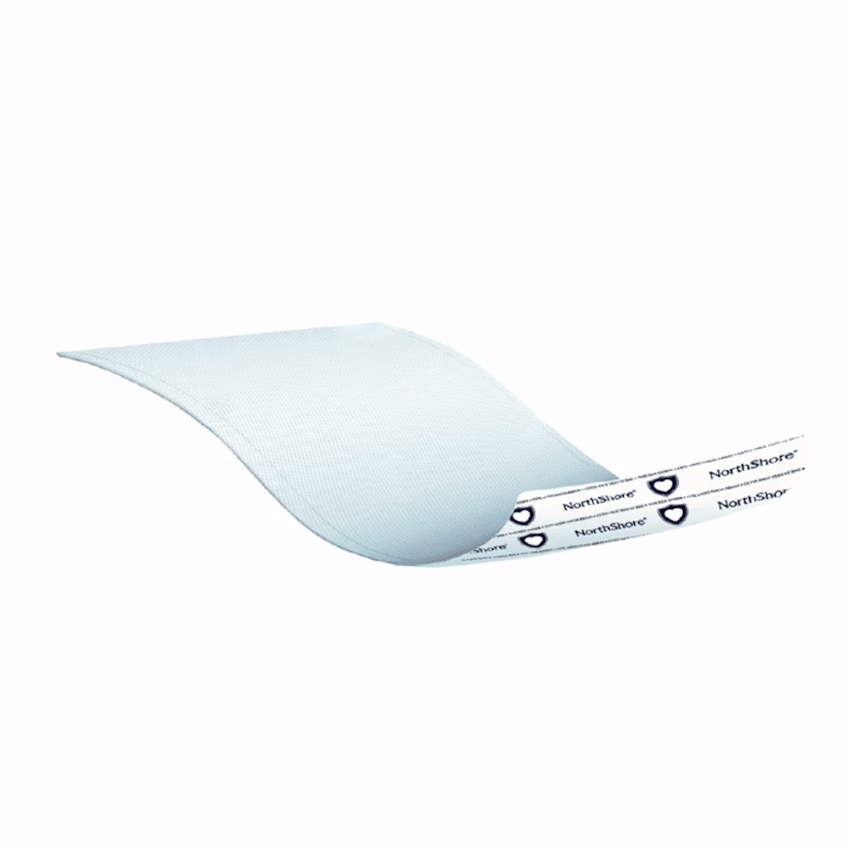 Blue disposable underpad absorbent sheet, folded with waterproof backing