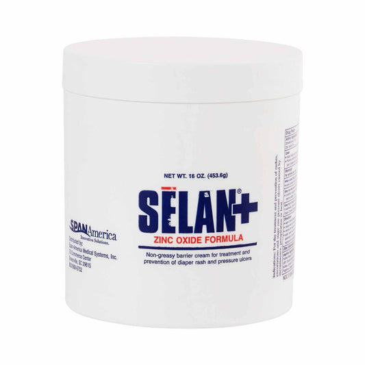 Selan+ zinc oxide barrier lotion jar, 16 oz (453.6 g), scented