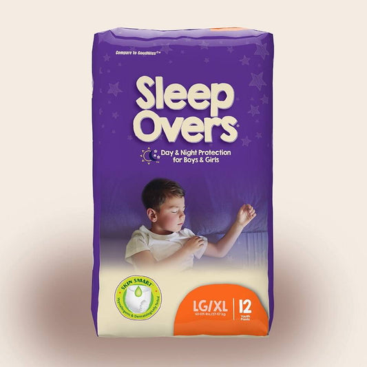 Sleep Overs youth incontinence pants, LG/XL size, pack of 12
