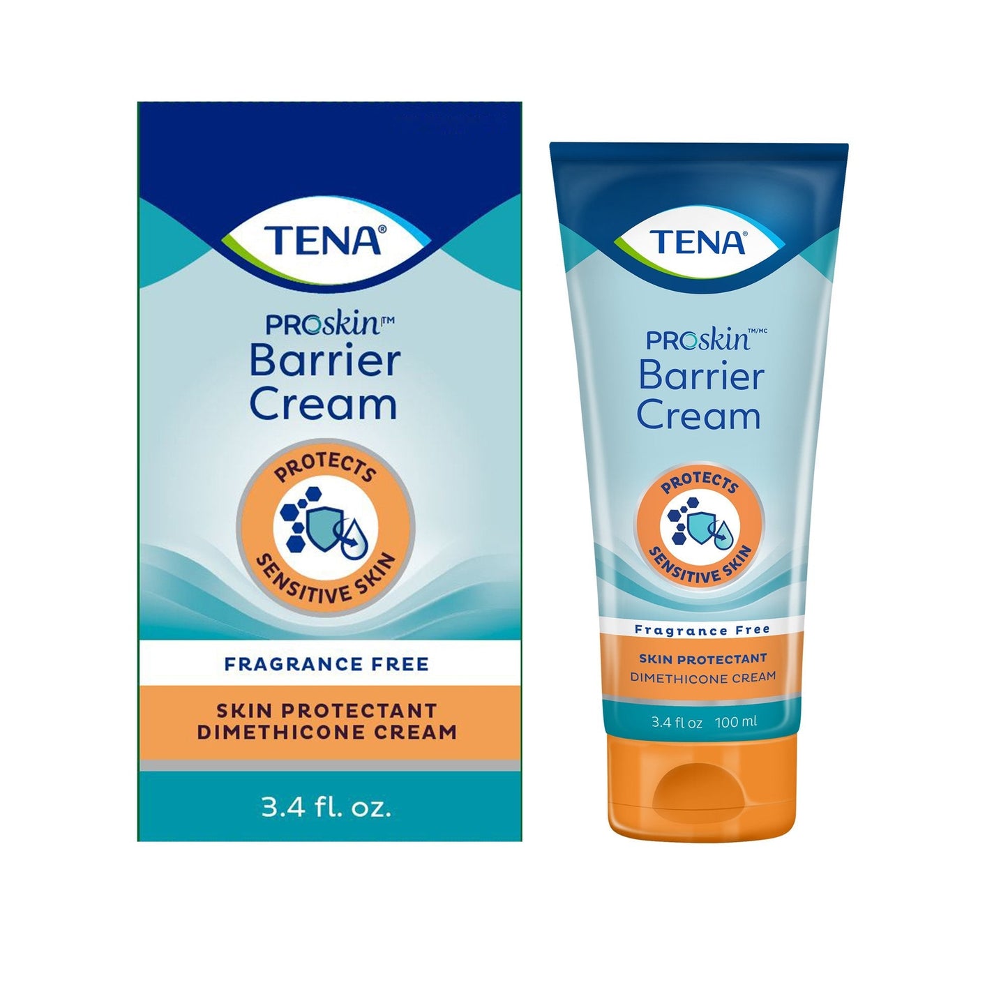 Proskin Barrier Cream box and matching 3.4 oz fragrance-free tube