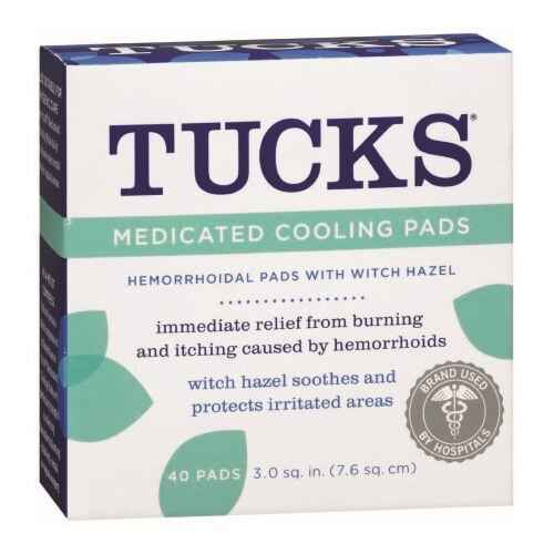 TUCKS medicated cooling pads box for hemorrhoids, 40 pads