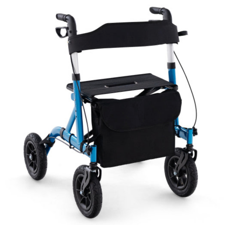 Blue rollator