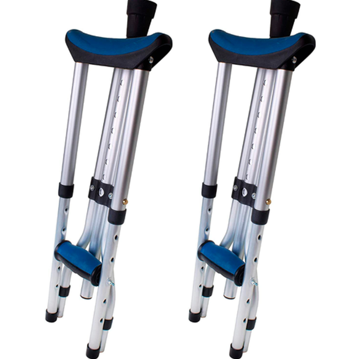 blue crutches