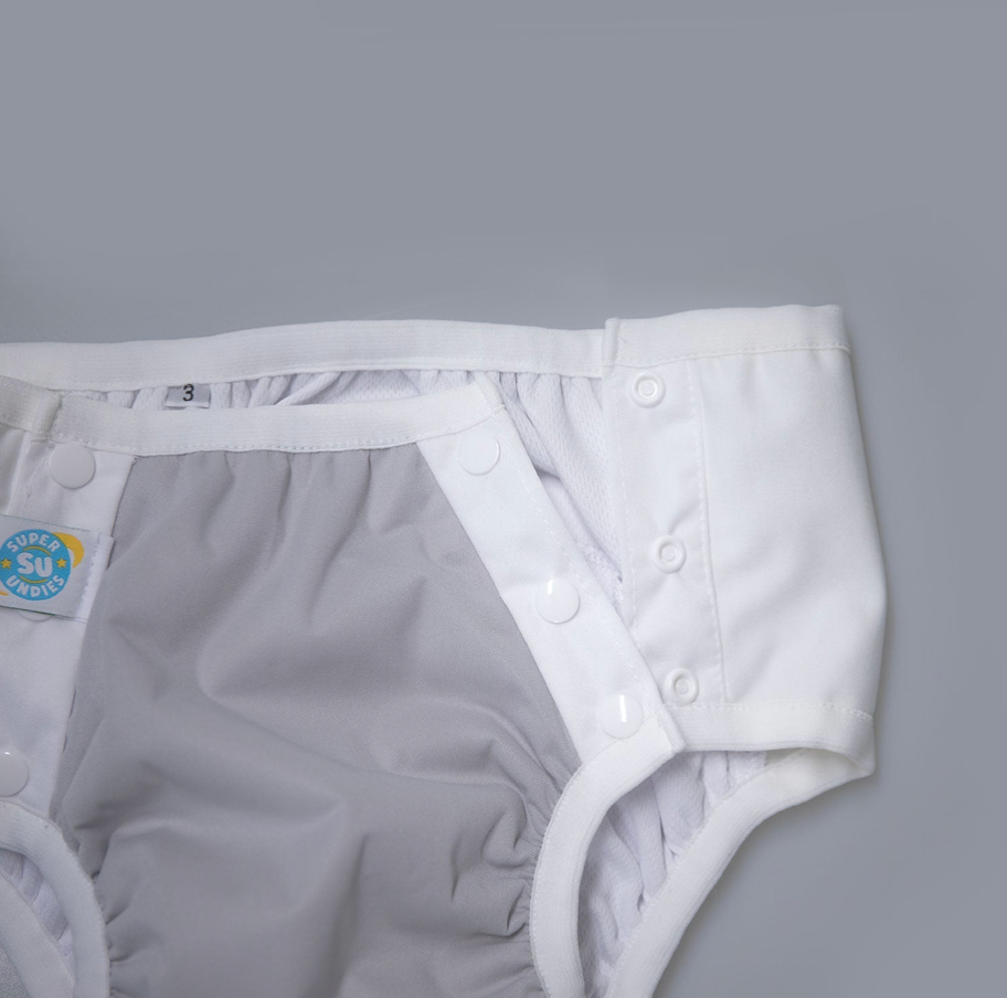 Incontinence brief on a grey background