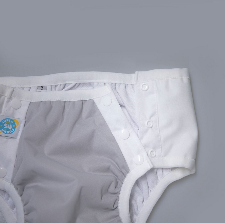Incontinence brief on a grey background