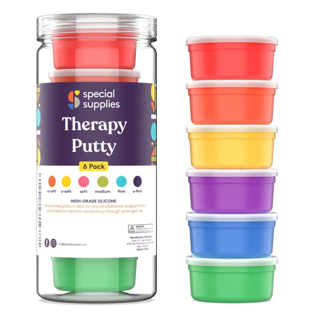 Therapy putty rainbow pack of mini putty containers