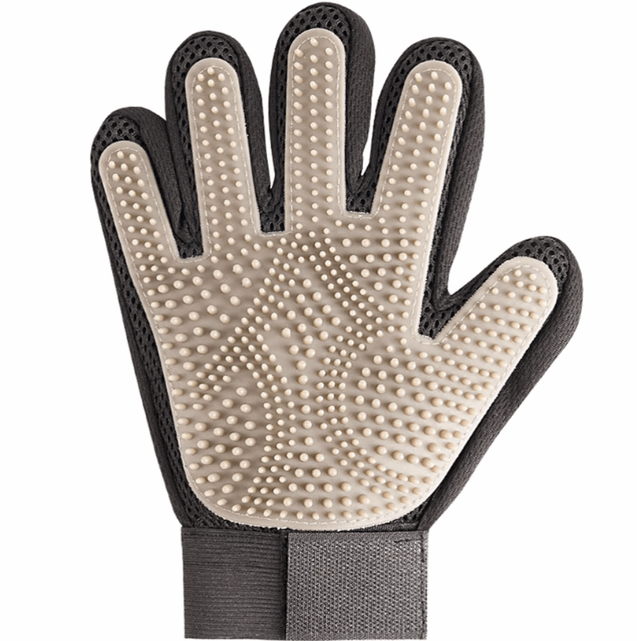 Pet grooming glove beige