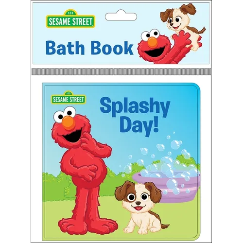 Sesame Street bath book cover with Elmo and Splashy Day text