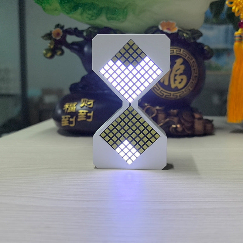 Cyber-style LED electronic sand timer: gravity-sensing, 1-30min countdown, tech decompression toy V.I.P Digital Presence