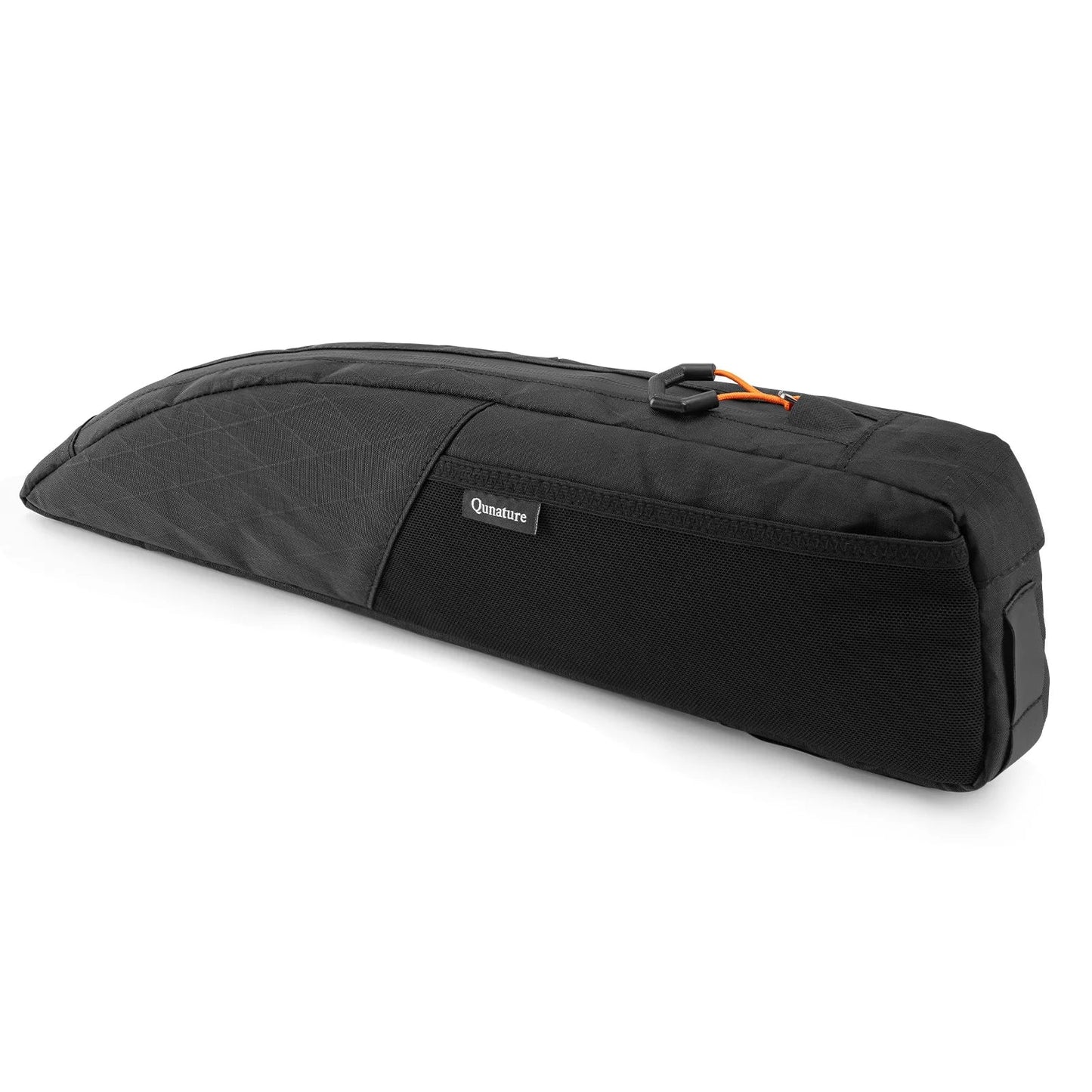 Black carrying case with a visible brand logo on a white background