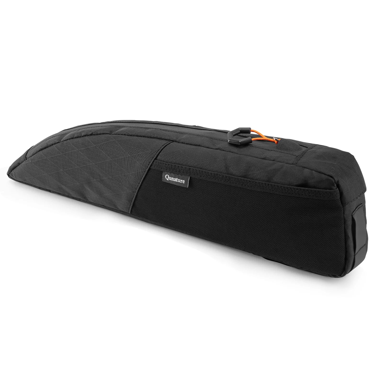 Black carrying case with a visible brand logo on a white background
