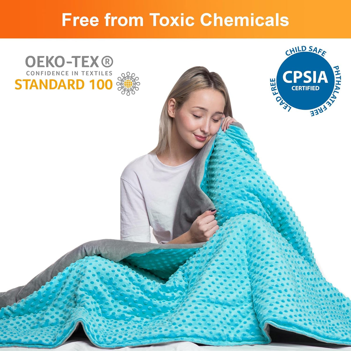 10 Lbs 48'' x 72'' Weighted Blanket for Kids with Removable Cover Hazli Collection