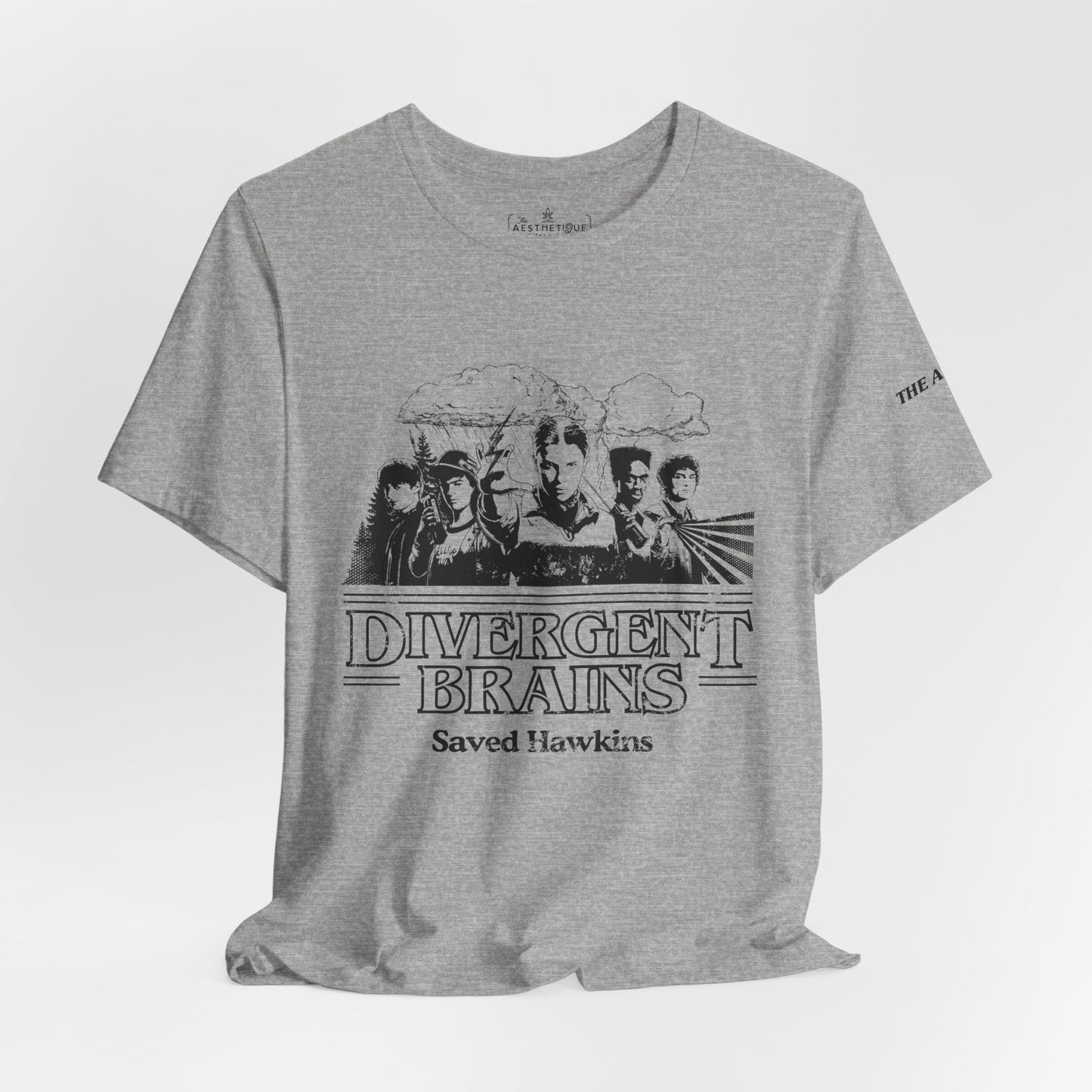 Divergent Brains Saved Hawkins - Adult Unisex Jersey Tee