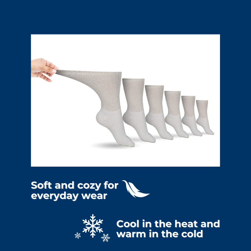 Men's Cotton Diabetic Crew Socks (6 Pair) DSC