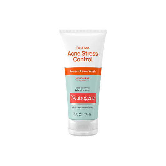 Neutrogena oil-free acne stress control power cream face wash tube