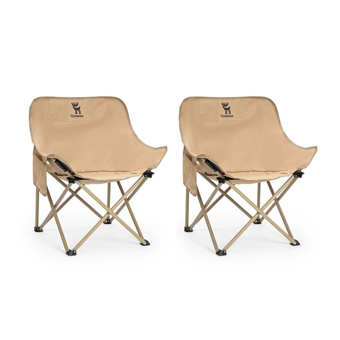 Folding Carbon Steel Camping Chair - Adult & Kids Sizes Qunature Global
