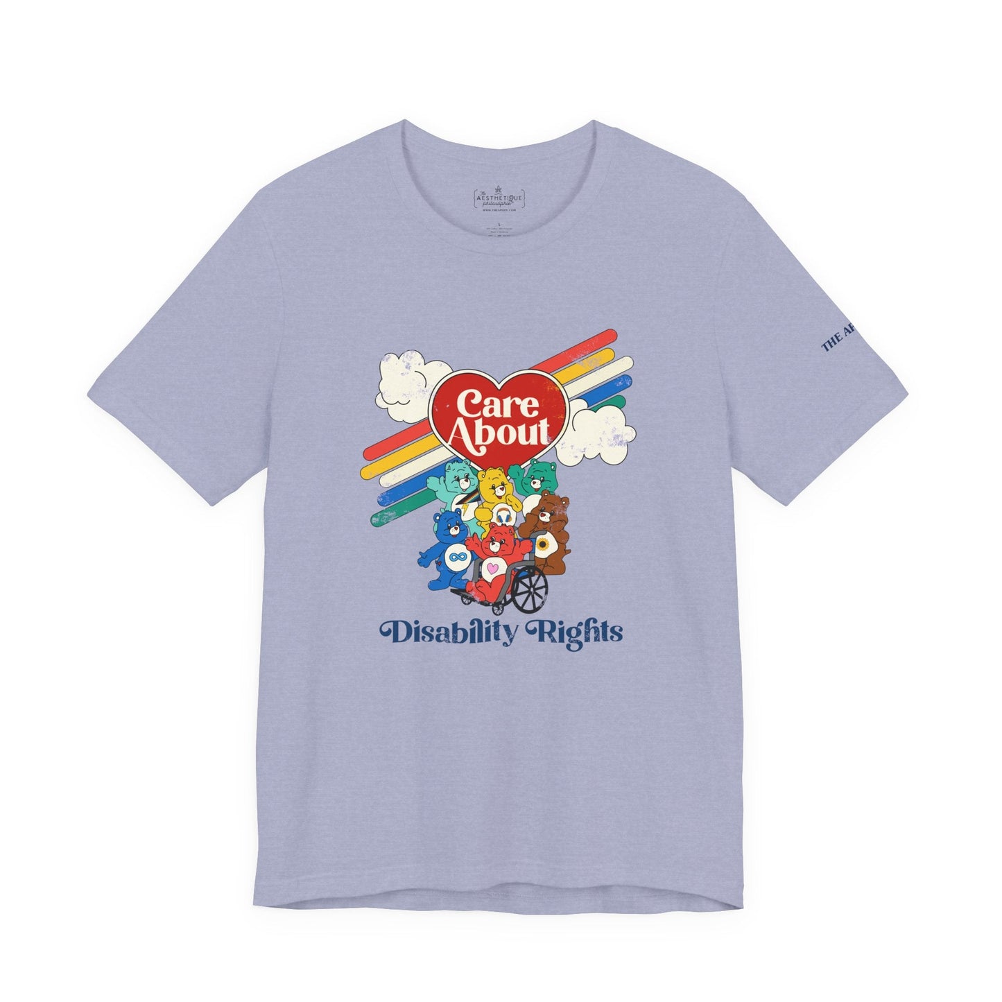 Care About Disability Rights - Retro 80s Vibe - Unisex Jersey Short Sleeve Tee
