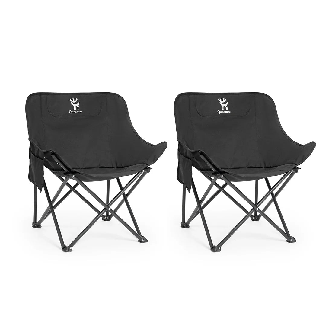 Folding Carbon Steel Camping Chair - Adult & Kids Sizes Qunature Global