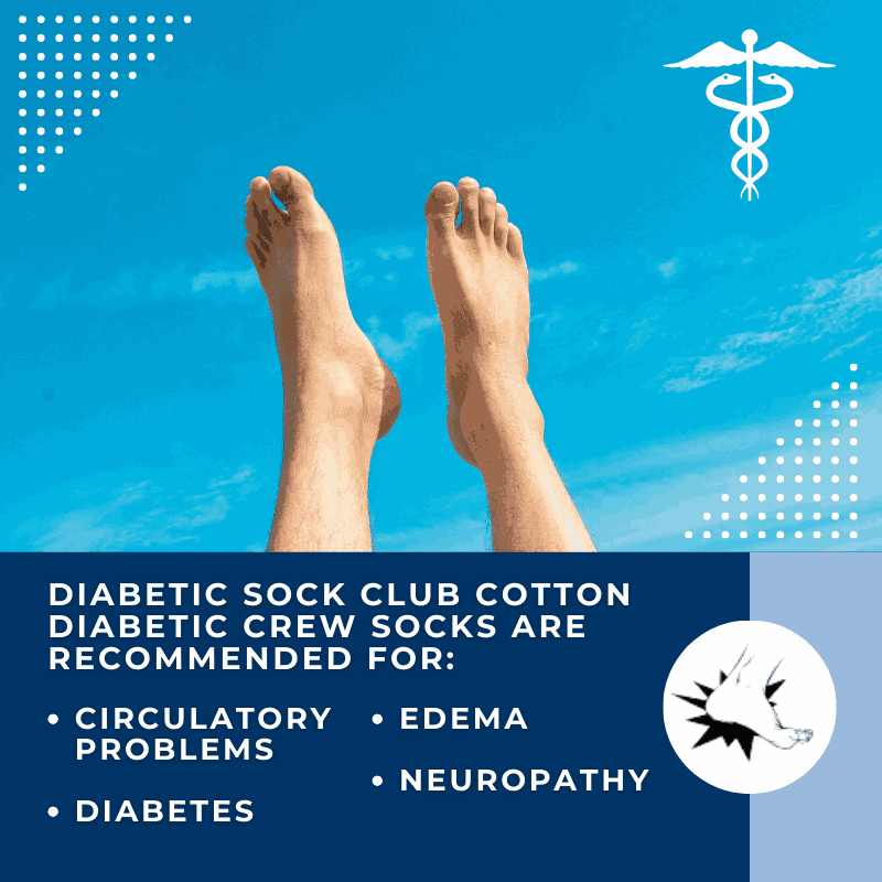 Women's Cotton Diabetic Crew Socks (6 Pair) DSC